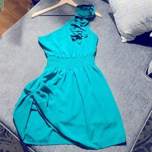 Pretty Turquoise One shoulder dress